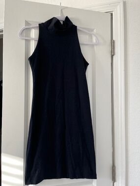 American apparel sleeveless turtleneck body con dress